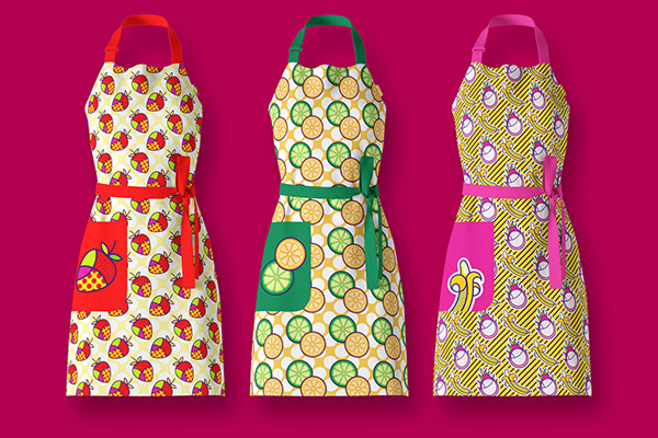 "FRESH FRUITS" Pop Art graphic collection + patterns