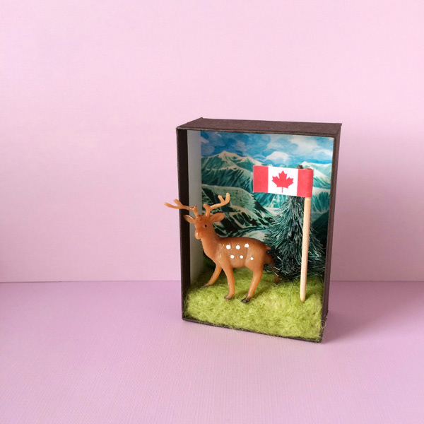 ILLUSTRATION  New York Times hine mizushima Miniature collage handmade art Canada advertisement craft