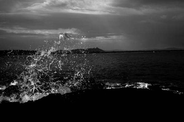 waves Goa India sea splash