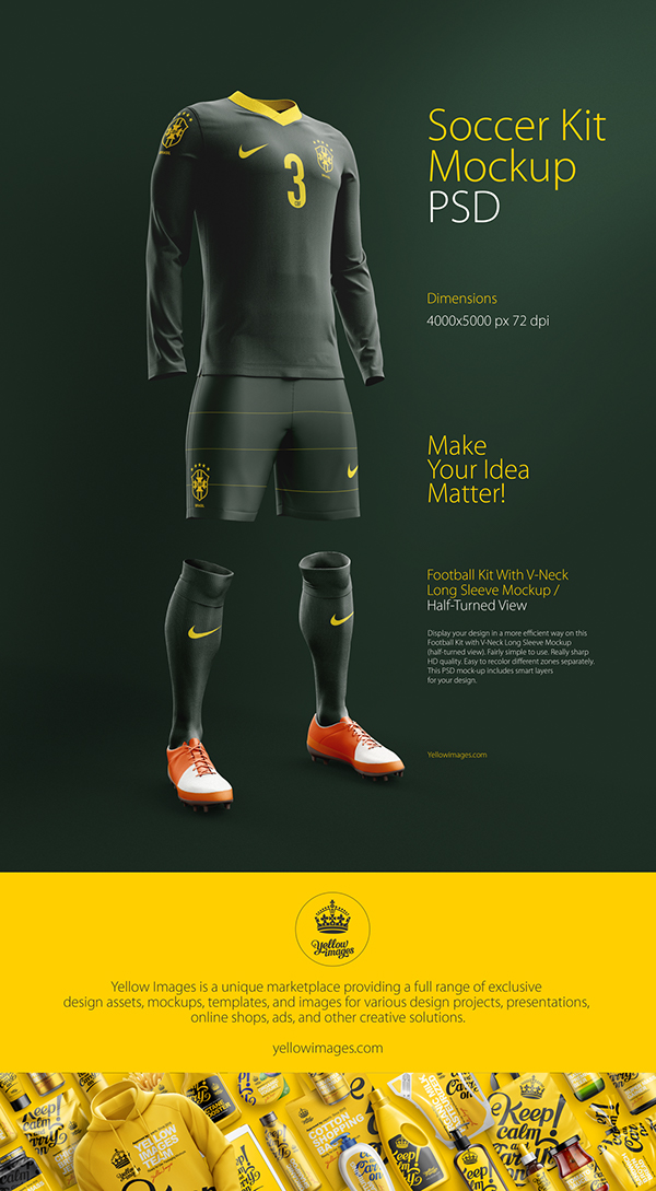 Soccer Kit Mockup PSD