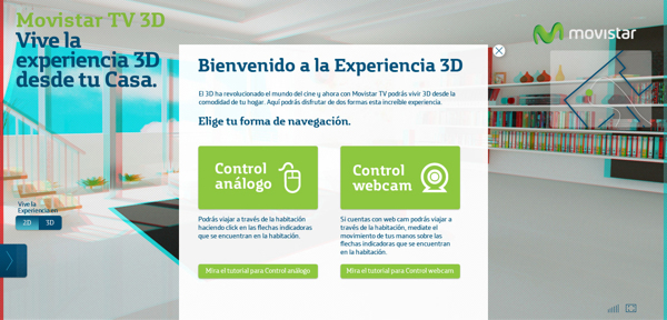 movistar Internet Web 3D app facebook app Website products television TV 3d Movistar Peru digital