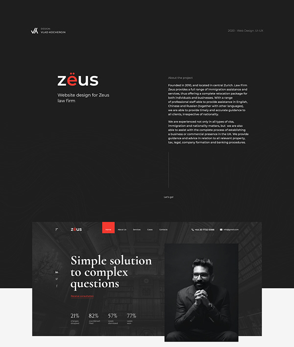ZEUS Law Firm | Website concept
