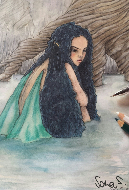 fairy watercolor fantasy concept wings water