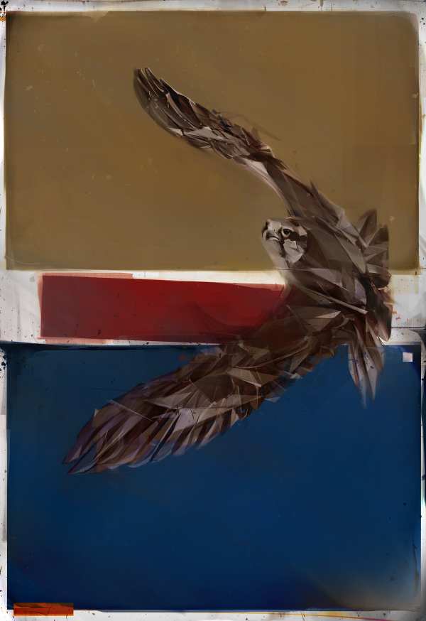 bird portrait design color background denis gonchar flying birds Dynamic