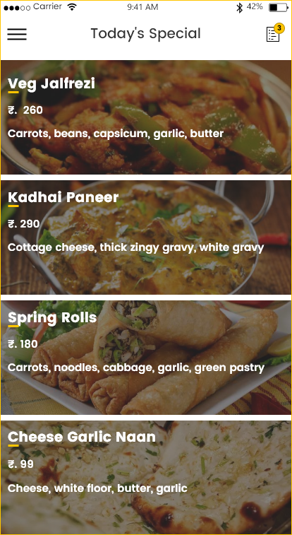 restaurant Food  app xD prototype NEW DESIGN