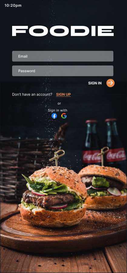 app design application brand identity design Figma food blog mobile UI/UX