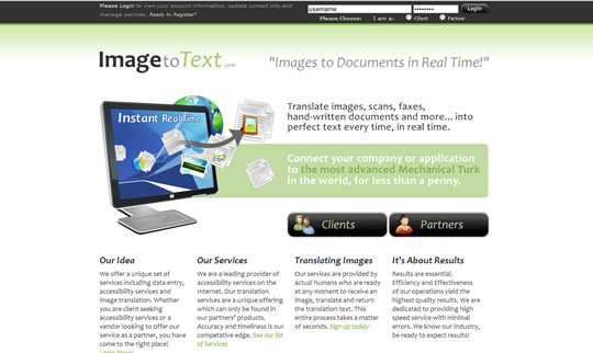 Image to Text sales page