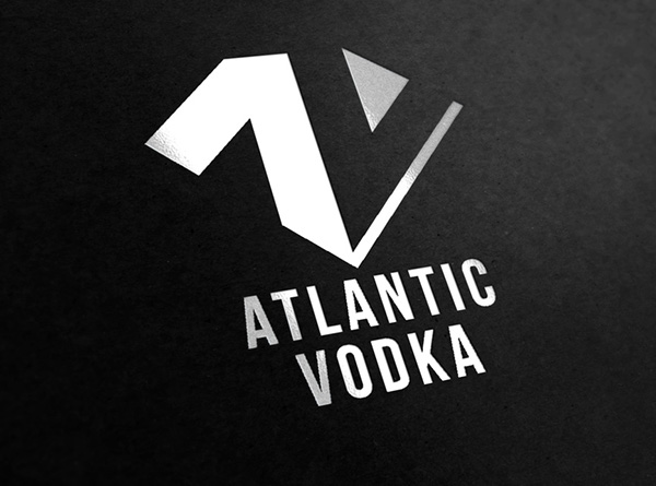 visual identity poster logo Vodka bottle diamond 