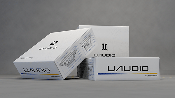 UAudio packaging box design for Ukrainian speaker brand