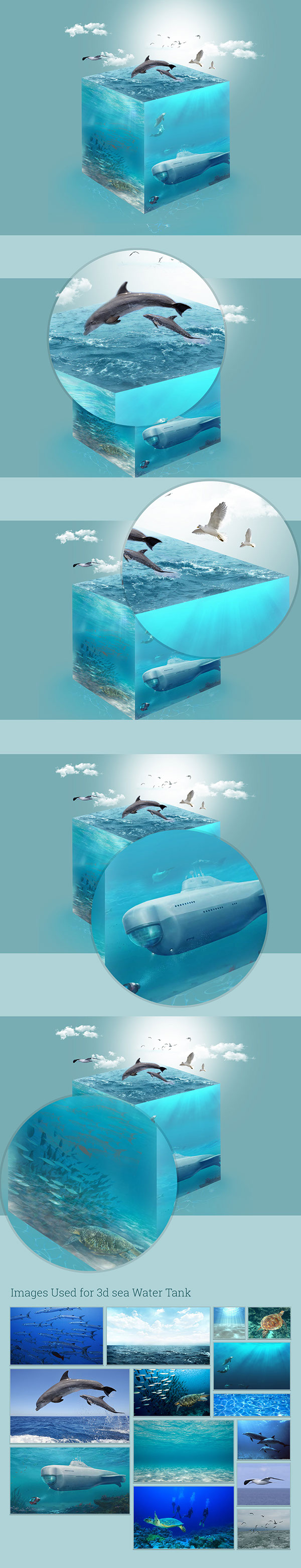 3d sea water tank