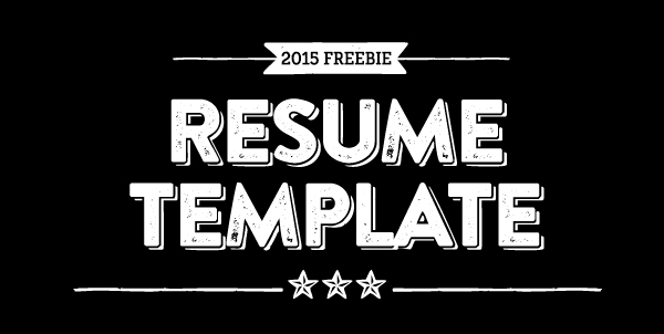 free reebie CV Resume template design type Retro