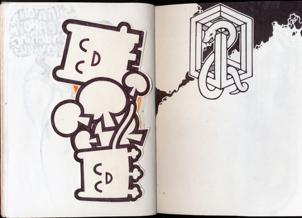 graphic sketch book Character Graffiti color Fun letters head scribbles thoughts ideas quick