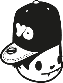 new era cap streetart wheat paste all caps Character cute black and white bold paper toy cut out toy download