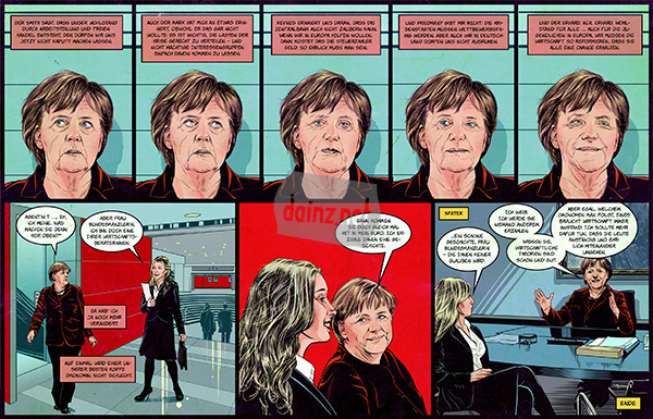 Merkel politics keynes friedmann erhard comic science fiction time travelling newspaper awesome economy