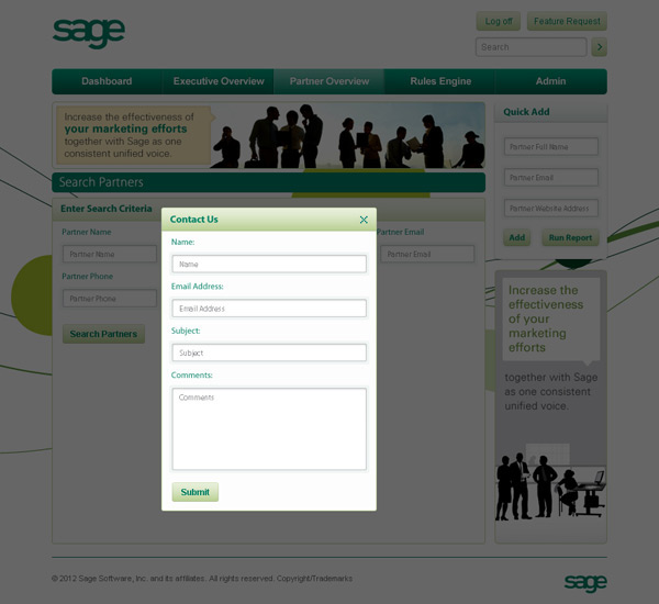 Sage application Web UI ux