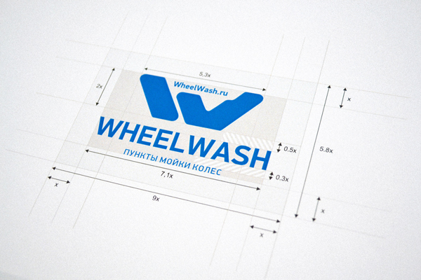 corporate id  identity blue White washing equipment trucks construction logo guidelines Brand Development