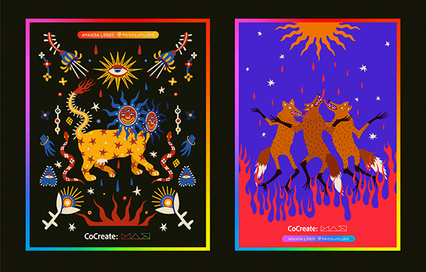 Posters for Adobe CoCreate: MAX Illustration Team