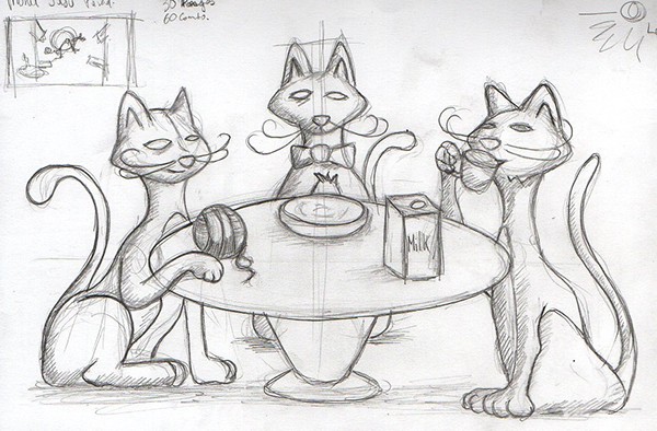 ilustracion Gatos Ilustración. gatos Fiesta de Gatos