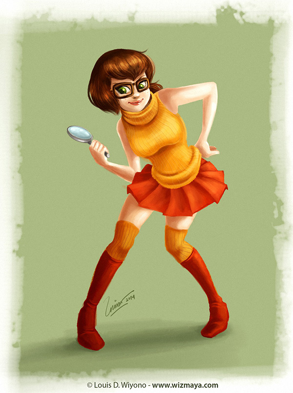 velma scoobydoo Character girl nerd geek cartoon Scooby sexy Fan Art digita...