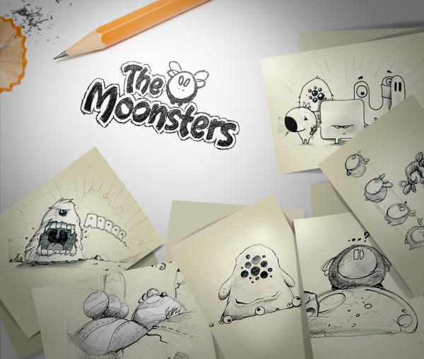 moonsters game ars thanea ars iphone application puzzle arcade tofu creature Character GUI Fun addictive