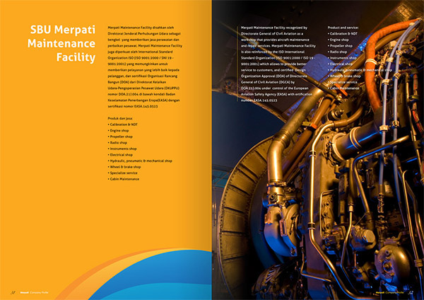 MERPATI Airlines design cover company profile