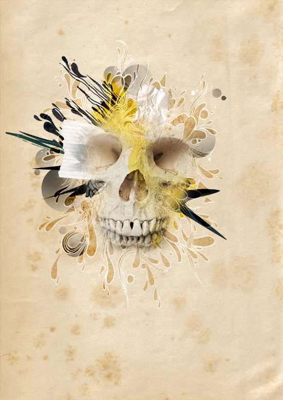 skull totenkopf Love kills lovekills abstract splatters old dirty death