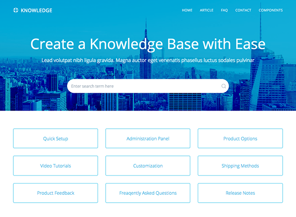 Responsive Knowledge Base Faq Html Template On Student Show