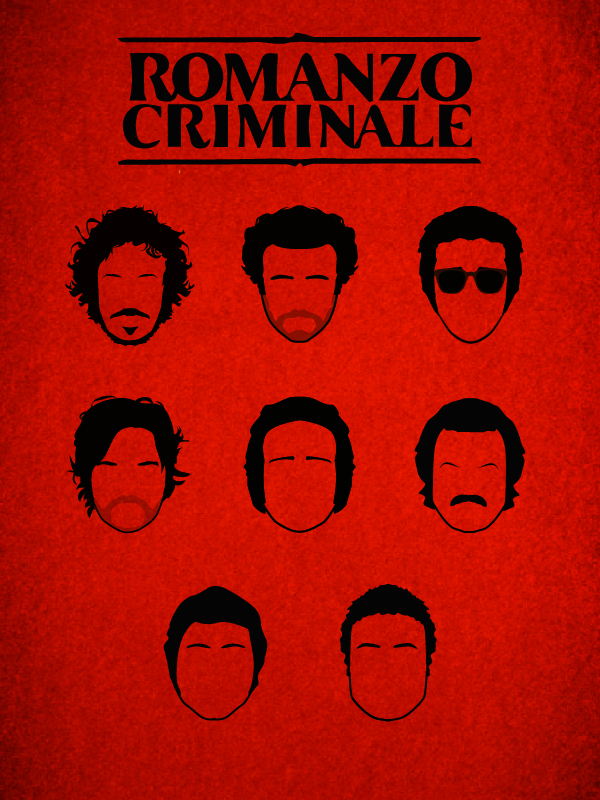 criminale Serie Romanzo criminale minimalist vector Icon SKY poster Italy gang gangster banda mafia camorra