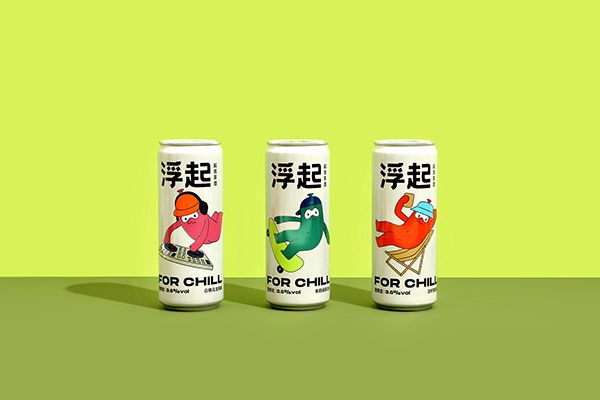 FOR CHILL 浮起 起泡茶酒 Hard Tea Liquor Packaging Design