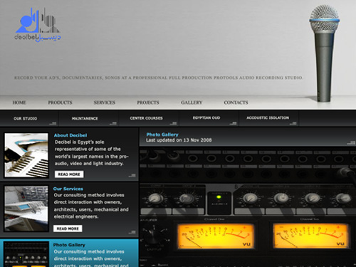 Website web site graphics Audio studio business design