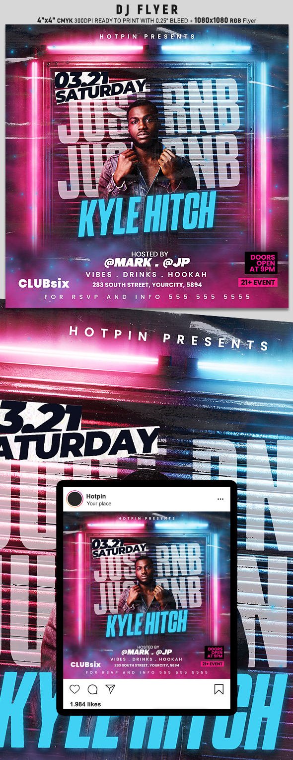 club flyer event flyer Hip Hop Flyer instagram Invitation mixtape nightclub party flyer podcast R&B
