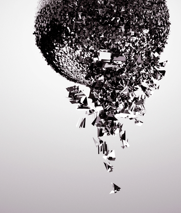 design photoshop darius trophy metallic explosion Forms shapes mood Falling Apart chrome fragment an escape salehipour 3D