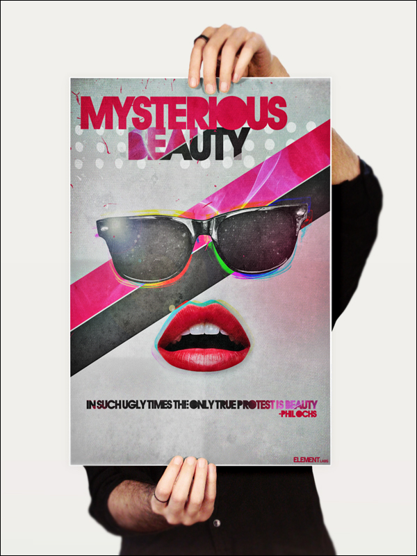 mysterious beauty billyblue college poster rayban ray ban Sunglasses colour color split lips red grunge texture