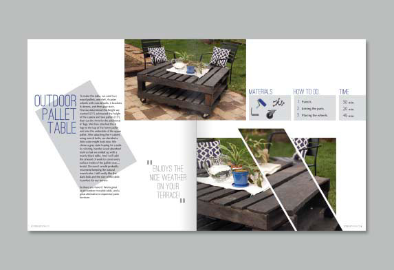 print magazine Pallet decoration design DIY Layout typo wood doityourself   Original reuse reduce recycle