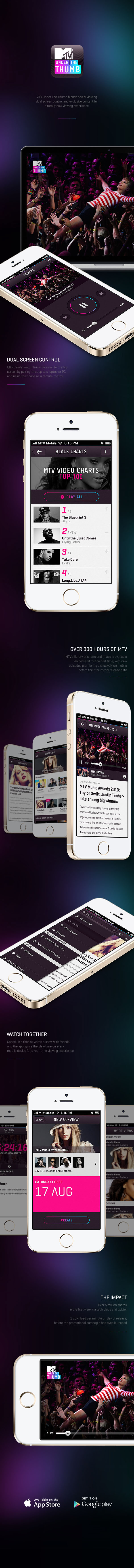 Mtv mobile iphone android app shows second screen Dual Screening