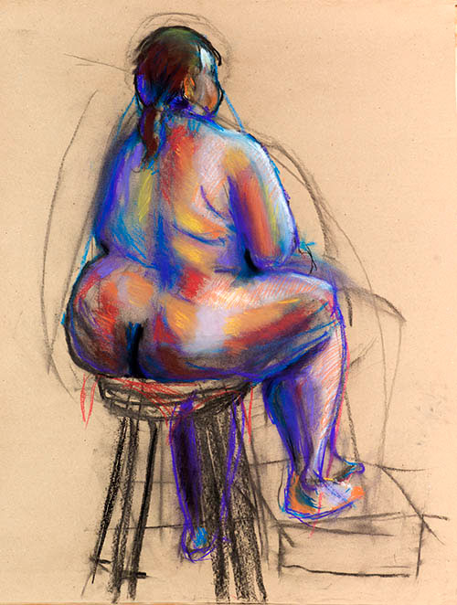 Figura figural portrait woman brunhilde fat colorful faces study student