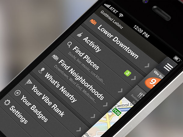 MapQuest  vibe  iOS  local  iphone UI  mobile  UX