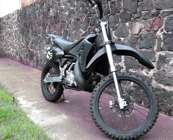 Motocross chopper black Bike Custom Infernal badass