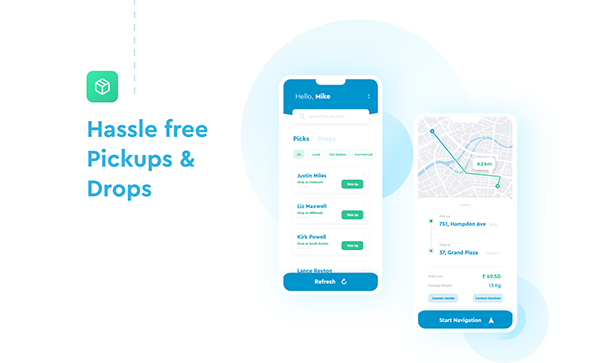 UI UX Case Study | PickDrop Delivery App