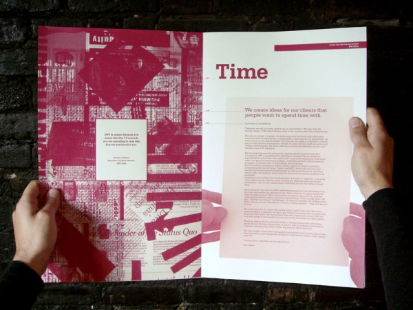 self-promotion publication design JWT J Walter Thompson re-brand disposable periodical