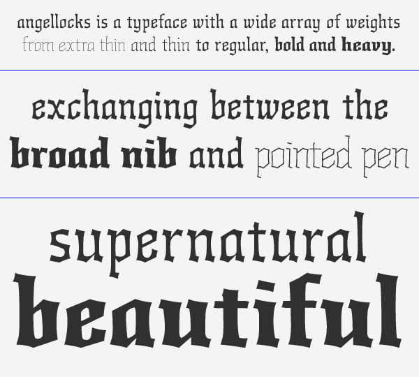 angels Supernatural Typeface font lettering