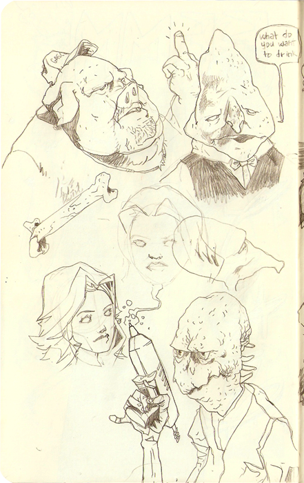 sketch sketches  rough studies characters comic ink sketchbook moleskine