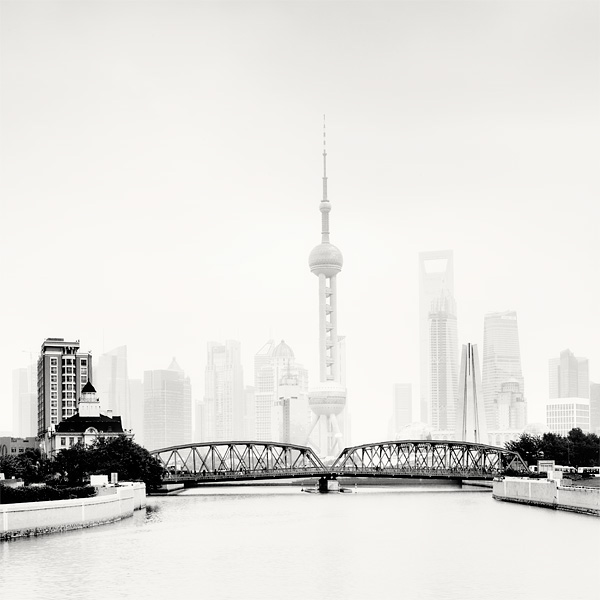 shanghai china oriental pearl tower financial center  martin stavars  black and white bund pudong asia skyscrapers megalopolis city Huangpu   skyline Lujiazui   Street