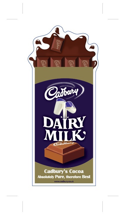 Cadbury chocolate bookmark design graphic CGPP