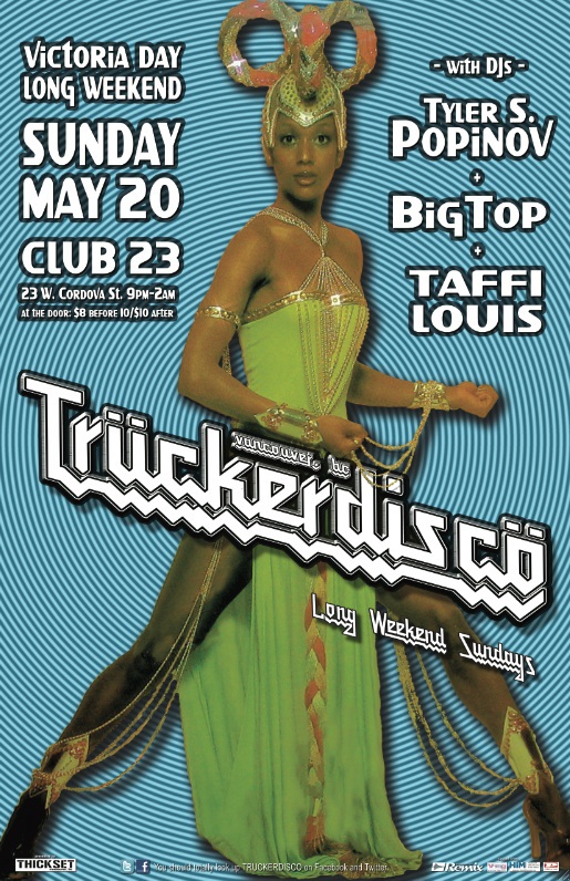 vancouver Nightlife djs truckerdisco posters flyers Promotion clubs Dance music dj disco indie LGBT