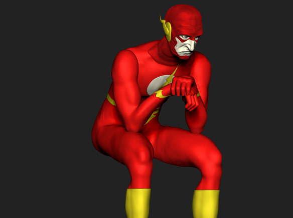 modeling texturing Zbrush superheroe photoshop 3D old character  Character