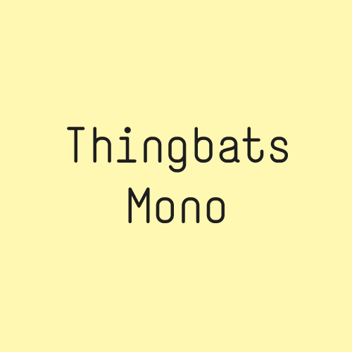 thingbats tipografia  Monospaced  monoespaciada  Icons rounded