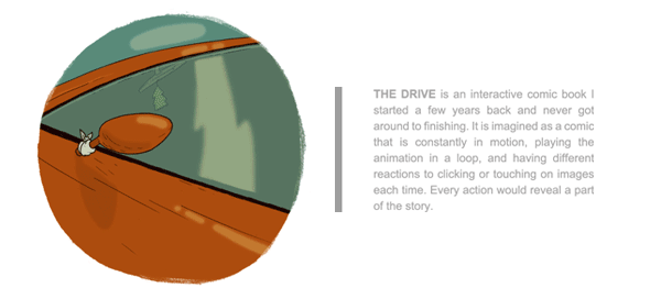 The Drive comic car animated comic animated illustration