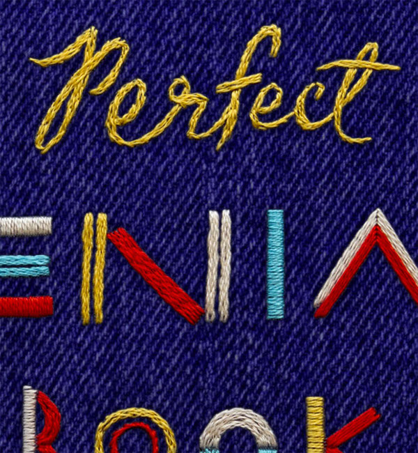 Embroidery craft needle and thread cotton fabric vogue lettering