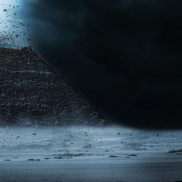 egypt sand desert dark night light lightsource temple aliens pyramid SKY dirt graphic design photo photomanipulation
